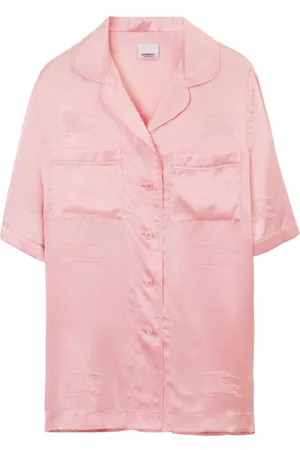 Burberry Women Pajamas - EKD jacquard silk pyjama shirt - Pink