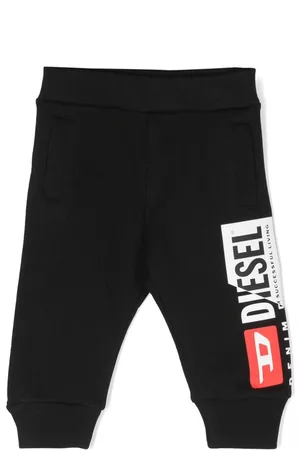 Diesel Sweatpants - Logo-print cotton track pants - Black
