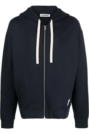 Jil Sander Logo-patch zip-up hoodie