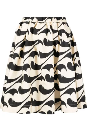 JNBY Abstract-pattern cotton midi skirt
