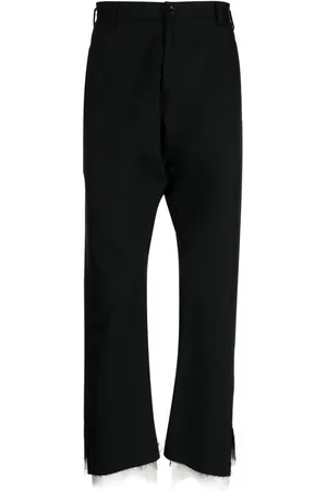 Sulvam Frayed-hem wool trousers