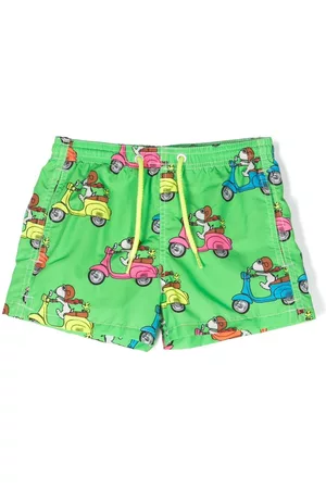 MC2 SAINT BARTH Boys Swim Shorts - Snoopy-print swim shorts - Green