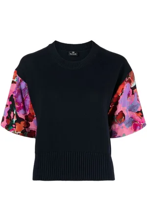 Paul Smith Floral-sleeved organic cotton sweatshirt