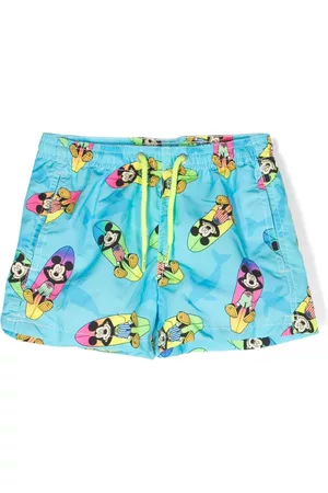 MC2 SAINT BARTH Boys Swim Shorts - Mickey Mouse-print swim shorts - Blue