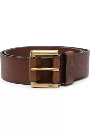 Ralph Lauren Men Belts - Pebbled-texture leather belt - Brown