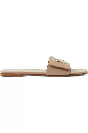 Burberry Women Sandals - Monogram-motif leather slides - Brown