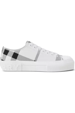 Burberry Women Sneakers - Check cotton sneakers - White