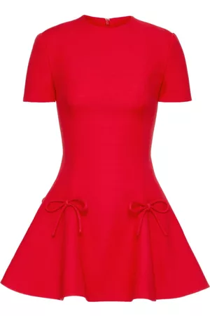 VALENTINO GARAVANI Women Party Mini Dresses - Bow-embellished minidress - Red