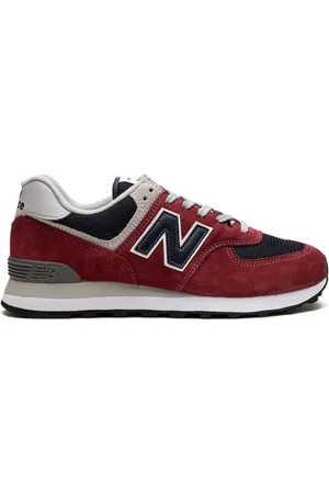 New Balance 574 Black/Red Sneakers - Farfetch