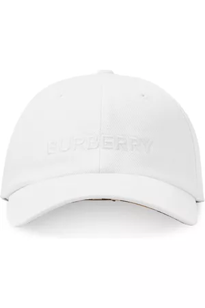 Burberry Men Caps - Embroidered-logo baseball cap - White