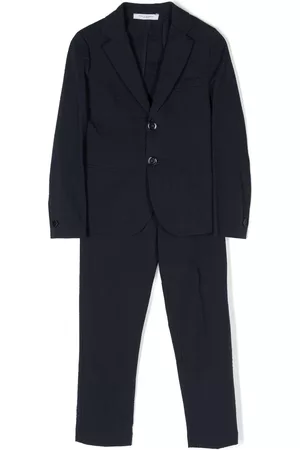 Paolo Pecora Suits - Single-breasted two-piece cotton suit - Blue