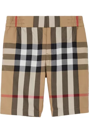 Burberry Boys Shorts - Halford Check print shorts - Neutrals