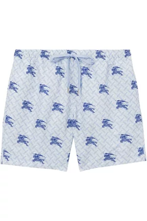 Burberry Men Swim Shorts - EKD TB-monogram swim shorts - Blue