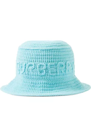 Burberry Men Hats - Crochet-knit bucket hat - Blue
