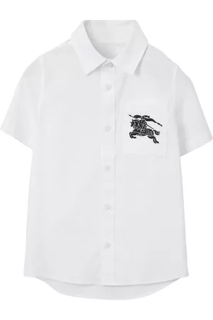Burberry Boys Short sleeved Shirts - EKD embroidered short-sleeve shirt - White