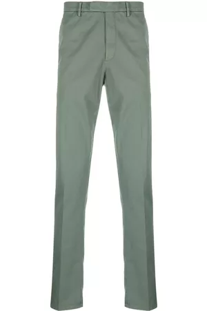 LARDINI Men Chinos - Stretch-cotton chino trousers - Green