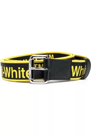 OFF-WHITE Men Belts - Logo-jacquard buckled belt - Black