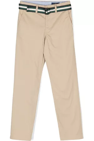 Ralph Lauren Boys Pants - Straight-leg cotton trousers - Neutrals