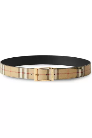 Burberry Men Belts - Logo-engraved reversible belt - Black
