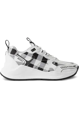 Burberry Check-pattern leather sneakers
