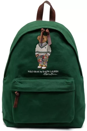 Ralph Lauren Women Rucksacks - Polo Bear-print cotton backpack - Green