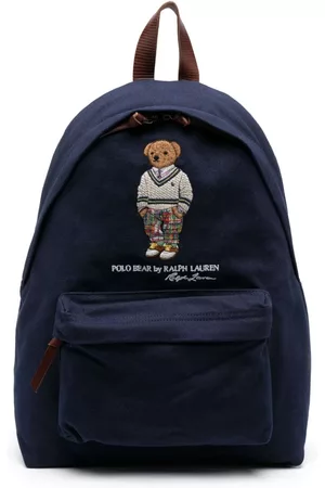 Ralph Lauren Women Rucksacks - Polo Bear-print cotton backpack - Blue
