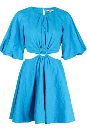 Jason Wu Women Puff Sleeve Dress - Puff-sleeve cut-out dress - Blue