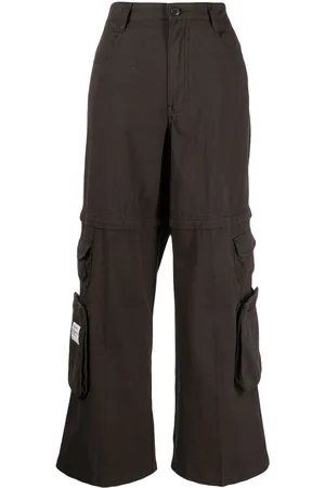 Izzue Wide-leg cotton cargo trousers