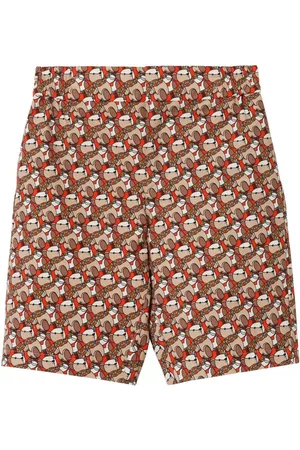 Burberry Boys Shorts - Thomas Bear print shorts - Brown