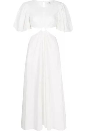 Jason Wu Women Puff Sleeve Dress - Puff-sleeve cut-out midi dress - White