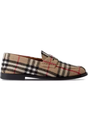 Burberry Women Loafers - Check wool loafers - Black