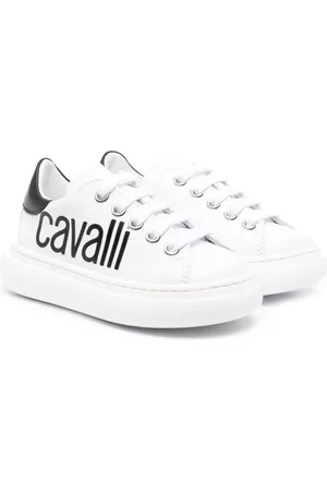 Roberto Cavalli Girls Low Top & Lifestyle Sneakers - Logo-print low-top sneakers - White
