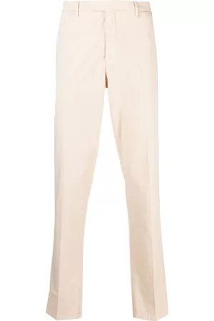 LARDINI Men Chinos - Straight-leg stretch-cotton chino trousers - Neutrals