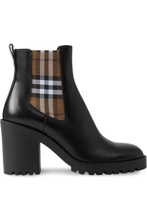 Burberry Checkered panel ankle boots
