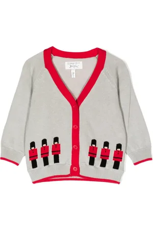 Rachel Riley Intarsia-knit V-neck cardigan