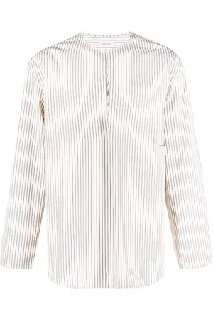 LEMAIRE Gusset-detail striped shirt