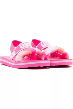 UGG Flat Shoes - Logo-print flat sandals - Pink