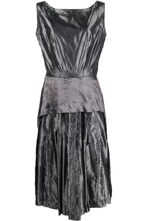 Maison Margiela Women Midi Dresses - Inside-out sleeveless midi dress - Grey