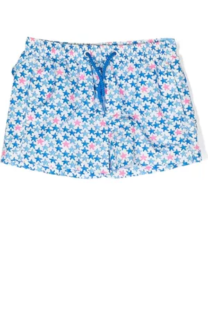 MC2 SAINT BARTH Boys Swim Shorts - Graphic-print swim shorts - Black