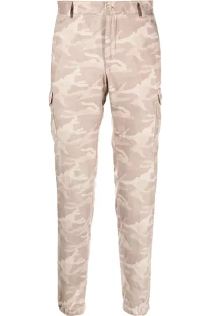 Karl Lagerfeld Men Cargo Pants - Camouflage-pattern skinny cargo trousers - Brown