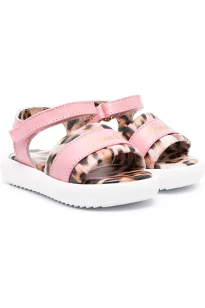Roberto Cavalli Sandals - Logo-print leopard sandals - Pink