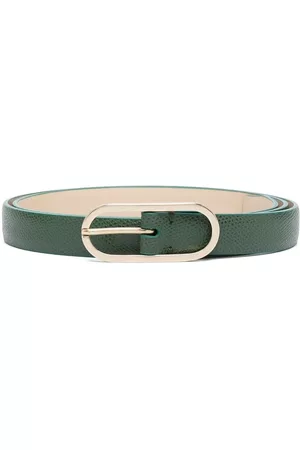 PT Torino Men Belts - Snakeskin-effect calf-leather belt - Green