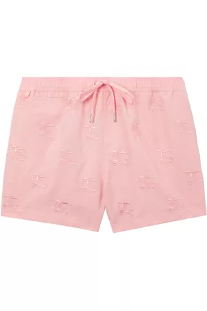 Burberry Men Swim Shorts - EKD motif-embroidered swim shorts - Pink