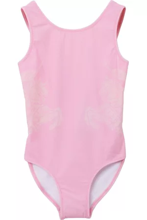 Burberry Girls Swimsuits - EKD logo-print swimsuit - Pink