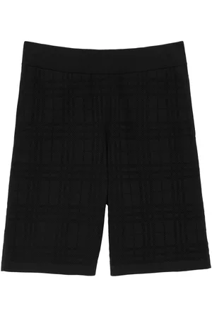 Burberry Men Sports Shorts - Straight-leg cotton shorts - Black