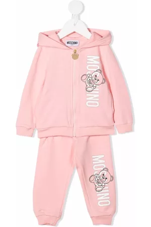 Moschino Tracksuits - Logo-print cotton tracksuit - Pink