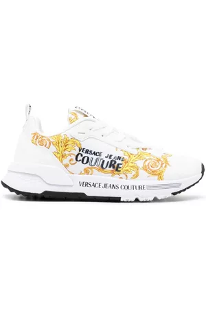 VERSACE Women Sneakers - Logo couture dynamic sneakers - White
