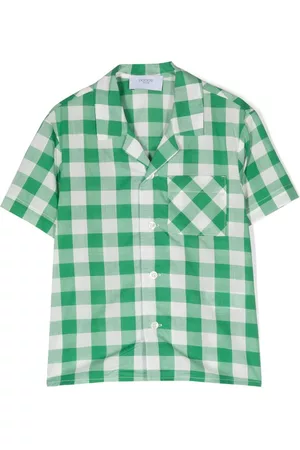 PAADE Shirts - Check-pattern cotton shirt - Green