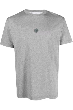 Stone Island Men T-Shirts - Compass cotton T-shirt - Grey