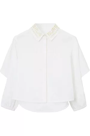 Burberry Tops - Cape-detail cotton poplin shirt - WHITE